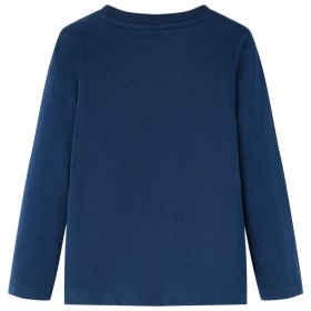 Kinder-Langarmshirt Marineblau 104