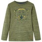 Kinder-Langarmshirt Khaki Melange 128 Kinder-Langarmshirt Khaki Melange 128