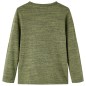 Kinder-Langarmshirt Khaki Melange 128 Kinder-Langarmshirt Khaki Melange 128