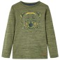 Kinder-Langarmshirt Khaki Melange 104 Kinder-Langarmshirt Khaki Melange 104