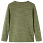 Kinder-Langarmshirt Khaki Melange 104 Kinder-Langarmshirt Khaki Melange 104