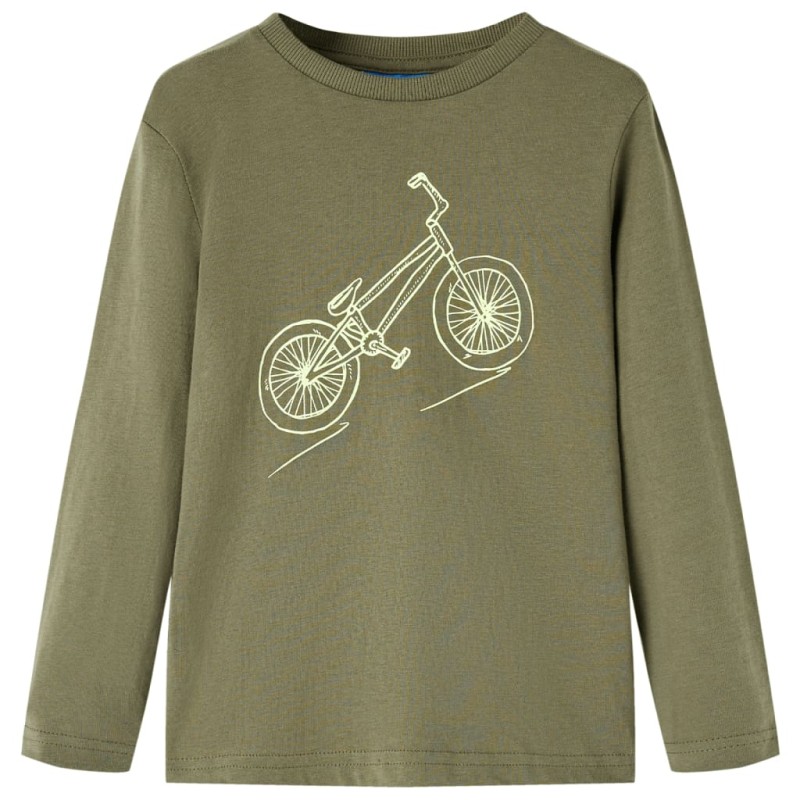 Kinder-Langarmshirt Khaki 140 Kinder-Langarmshirt Khaki 140