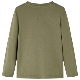 Kinder-Langarmshirt Khaki 140