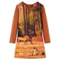 Kinderkleid mit Langen Ärmeln Cognac 140 Kinderkleid mit Langen Ärmeln Cognac 140