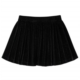 Kinder-Faltenrock mit Lurex Schwarz 128