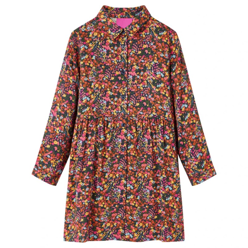 Kinderkleid mit Langen Ärmeln Mehrfarbig 128 Kinderkleid mit Langen Ärmeln Mehrfarbig 128
