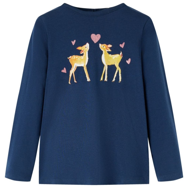 Kinder-Langarmshirt Marineblau 140 Kinder-Langarmshirt Marineblau 140