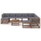 11-tlg. Garten-Lounge-Set mit Kissen Anthrazit 11-tlg. Garten-Lounge-Set mit Kissen Anthrazit