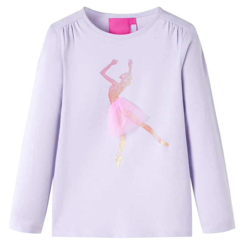 Kinder-Langarmshirt Helllila 104 Kinder-Langarmshirt Helllila 104