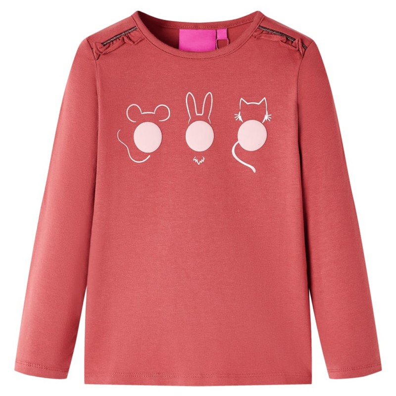 Kinder-Langarmshirt Dunkelrosa 104 Kinder-Langarmshirt Dunkelrosa 104