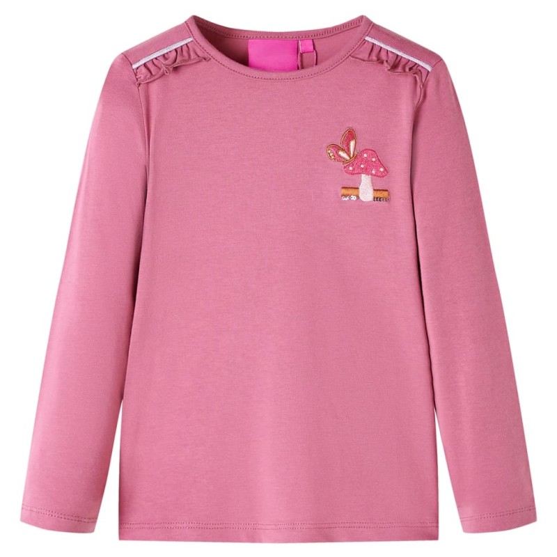Kinder-Langarmshirt Himbeerrosa 140 Kinder-Langarmshirt Himbeerrosa 140