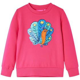 Kinder-Sweatshirt Knallrosa 104