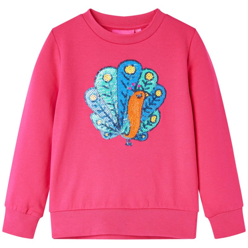 Kinder-Sweatshirt Knallrosa 128 Kinder-Sweatshirt Knallrosa 128