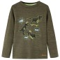 Kinder-Langarmshirt Dunkles Khaki Melange 116 Kinder-Langarmshirt Dunkles Khaki Melange 116