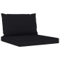 12-tlg. Garten-Lounge-Set mit Kissen Schwarz 12-tlg. Garten-Lounge-Set mit Kissen Schwarz