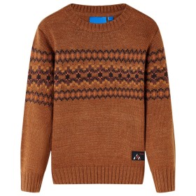 Kinderpullover Gestrickt Cognac 92
