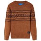 Kinderpullover Gestrickt Cognac 92 Kinderpullover Gestrickt Cognac 92