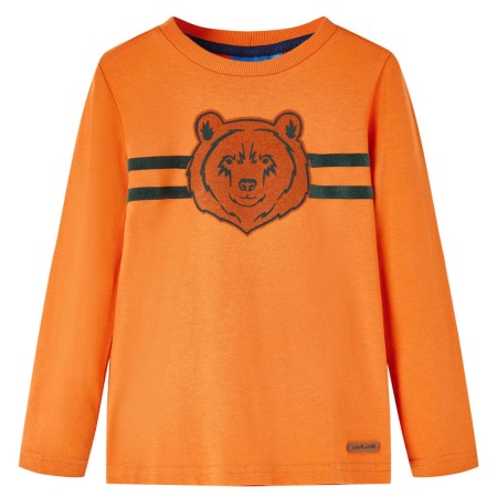 Kinder-Langarmshirt Dunkelorange 104