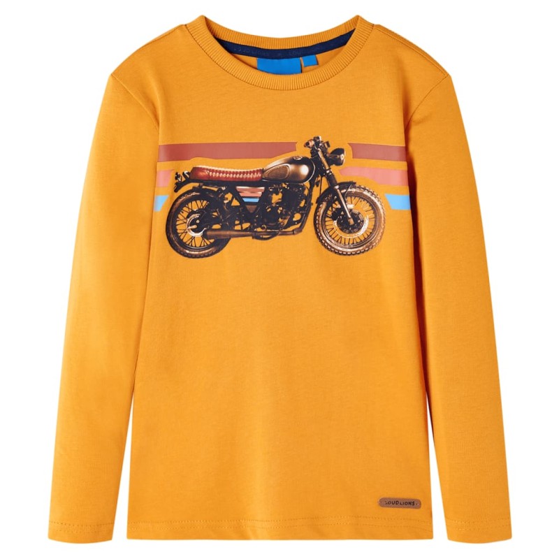 Kinder-Langarmshirt Ocker 140 Kinder-Langarmshirt Ocker 140