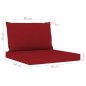 10-tlg. Garten-Lounge-Set mit Kissen in Weinrot 10-tlg. Garten-Lounge-Set mit Kissen in Weinrot