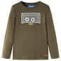 Kinder-Langarmshirt Khaki Melange 104 Kinder-Langarmshirt Khaki Melange 104
