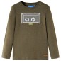 Kinder-Langarmshirt Khaki Melange 128 Kinder-Langarmshirt Khaki Melange 128