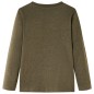 Kinder-Langarmshirt Khaki Melange 128 Kinder-Langarmshirt Khaki Melange 128