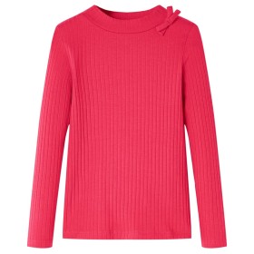Kinder-Langarmshirt Knallrosa 92
