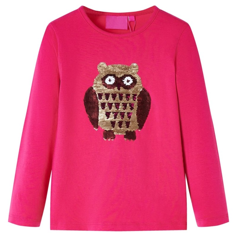 Kinder-Langarmshirt Knallrosa 116 Kinder-Langarmshirt Knallrosa 116