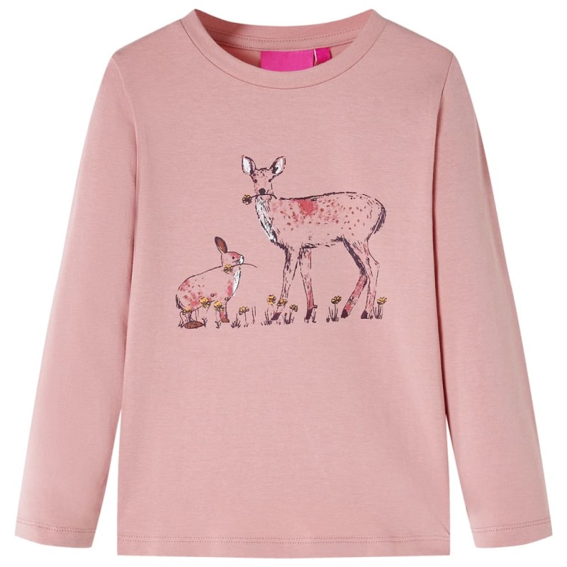 Kinder-Langarmshirt Rosa 128 Kinder-Langarmshirt Rosa 128