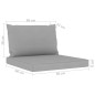 vidaXL 10-tlg. Garten-Lounge-Set mit Kissen in Grau vidaXL 10-tlg. Garten-Lounge-Set mit Kissen in Grau