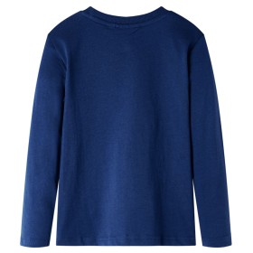 Kinder-Langarmshirt Marineblau 140