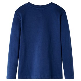 Kinder-Langarmshirt Marineblau 116