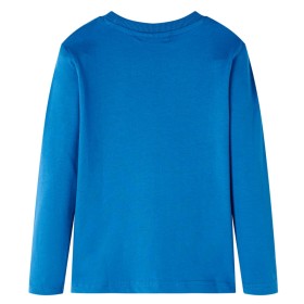 Kinder-Langarmshirt Petrolblau 116