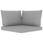 9-tlg. Garten-Lounge-Set mit Kissen Grau 9-tlg. Garten-Lounge-Set mit Kissen Grau