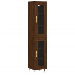 Highboard Braun Eichen-Optik 34,5x34x180 cm Holzwerkstoff