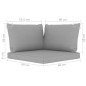 9-tlg. Garten-Lounge-Set mit Kissen Grau 9-tlg. Garten-Lounge-Set mit Kissen Grau