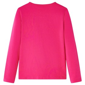 Kinder-Langarmshirt Knallrosa 128