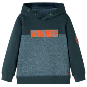 Kinder-Kapuzenpullover Dunkelgrün 128