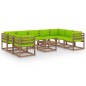 10-tlg. Garten-Lounge-Set mit Kissen in Hellgrün 10-tlg. Garten-Lounge-Set mit Kissen in Hellgrün