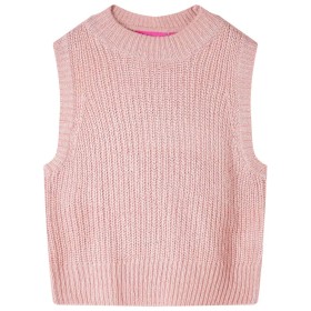 Kinder-Pulloverweste Gestrickt Hellrosa 116