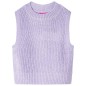 Kinder-Pulloverweste Gestrickt Helllila 104 Kinder-Pulloverweste Gestrickt Helllila 104
