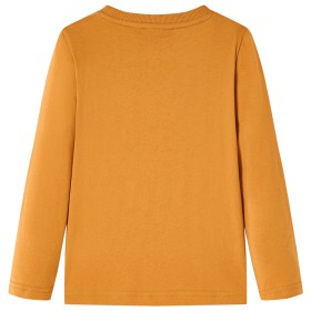 Kinder-Langarmshirt Dunkles Ocker 92