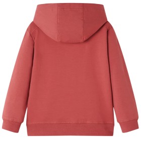 Kinder-Kapuzenpullover Dunkelrot 128