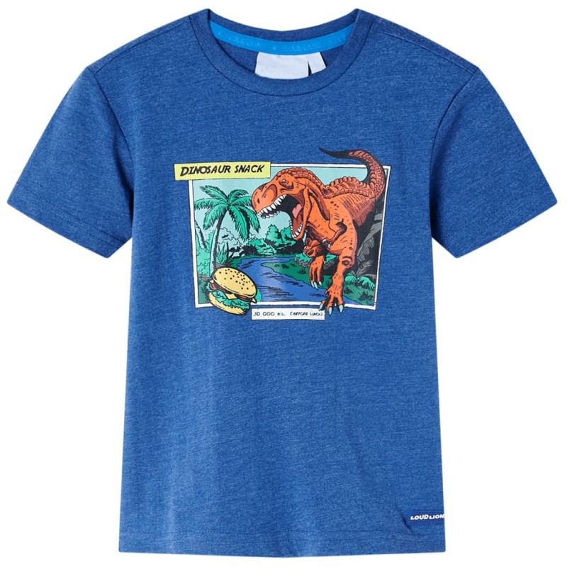 Kinder-T-Shirt Dunkelblau Melange 140 Kinder-T-Shirt Dunkelblau Melange 140