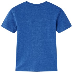 Kinder-T-Shirt Dunkelblau Melange 140