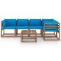 vidaXL 6-tlg. Garten-Lounge-Set aus Paletten mit Kissen Kiefernholz vidaXL 6-tlg. Garten-Lounge-Set aus Paletten mit Kissen Kiefernholz