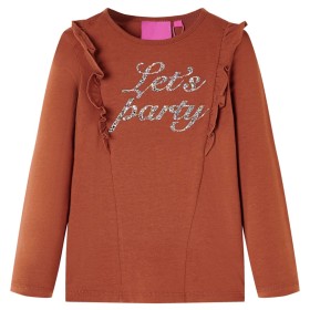 Kinder-Langarmshirt Cognac 128