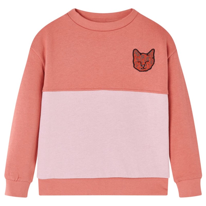 Kinder-Sweatshirt mit Farbblock Rosa 116 Kinder-Sweatshirt mit Farbblock Rosa 116