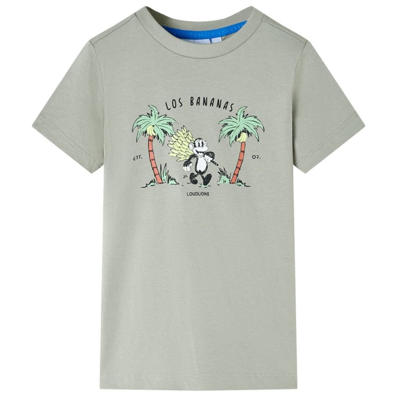 Kinder-T-Shirt Helles Khaki 128 Kinder-T-Shirt Helles Khaki 128